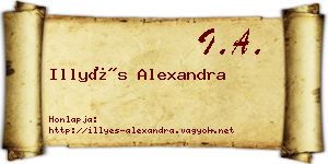 Illyés Alexandra névjegykártya